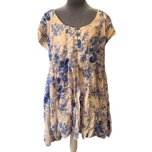 Free People Blue Floral Mini Dress